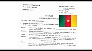 PROBATOIRE 2021 CAMEROUN Epreuve d’Anglais Corrigé avec Astuces pour L’Examen [upl. by Llenad]