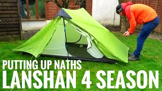 PUTTING UP Naths New New Tent 3FUL Lanshan 2  4 Season Ultralight Backpacking Tent [upl. by Tawney363]