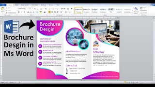 Printable Creative Brochure Design Using Microsoft Office Word Brochure Leaflet Flyer Design [upl. by Kaufmann]