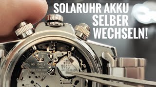 Anleitung Akkuwechsel bei Solaruhren  Zeiger justieren Seiko Citizen Epson Miyota Casio [upl. by Bello]