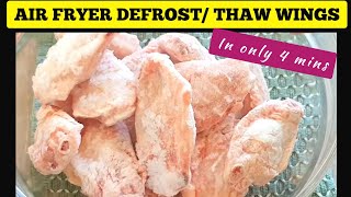 DEFROST CHICKEN IN THE AIR FRYER FAST 4 MINS ONLY How To Thaw Frozen Chicken Wings shorts [upl. by Sibeal]