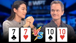 ALL IN With POCKET PAIRS for 202500 at WPT Daniel Arsham Celebrity [upl. by Arraek686]