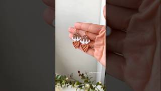 Icecream polymer clay earrings tutorial shortsviralvideodiy trendingpolymerclay [upl. by Asreht]