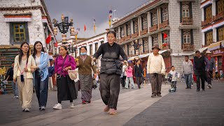 Lhasa Barkhor street scene [upl. by Hulda]