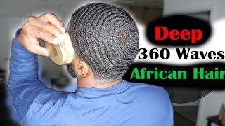 How To Get 360 Waves for Beginners with African Hair [upl. by Cam]