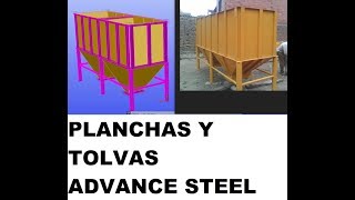 Autocad Advance Steel  PLANCHAS  PLATES  TOLVAS [upl. by Norty]