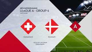 Switzerland vs Denmark  Kybunpark  202425 UEFA Nations League  PES 2021 [upl. by Kutzenco413]