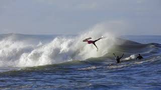 Jeff and Dave Hubbard Ripping A Huge South Swell [upl. by Leanor]