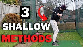 How To Shallow The Golf Club And Hit Longer And Straighter Shots  3 Different Shallowing Methods [upl. by Eisus]