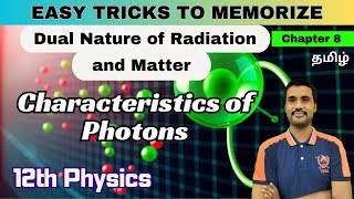 Characteristics of Photons  Class 12 Dual Nature of Radiation and Matter Physics Derivation Tamil [upl. by Yenduhc]