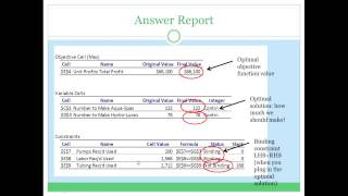 Answer Report [upl. by Darwin]