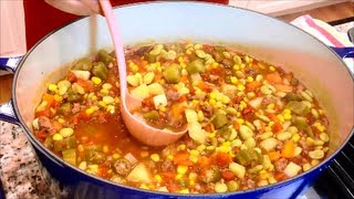 How to Make Hearty Southern Vegetable Soup with Beef [upl. by Nylyahs291]