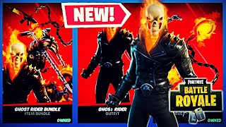 NEW GHOST RIDER SKIN  SOULFIRE CHAINS PICKAXE  GHOST GLIDER NEW FORTNITE ITEM SHOP [upl. by Ellehcer631]