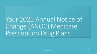 2025 Medicare Part D ANOC Explained [upl. by Retlaw]