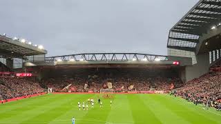 Liverpool Fans Sing Youll Never Walk Alone  View from Away Stand vs Fulham [upl. by Damal]