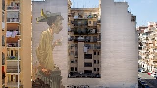 Street art ETAM CRU quot Coffee Breakquot  Street Heart project 2014 [upl. by Asinla]