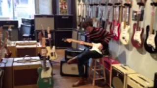 Trevor Boone demos Zinky Blue Velvet at Emerald City Guitars [upl. by Eniad]