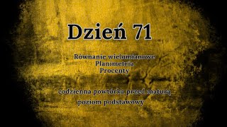 71 dzień  Codzienna powtórka przed maturą  podstawa [upl. by Eesak126]