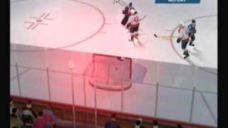 NHL 06 David Aebischer Scores 2 Goals [upl. by Kain]