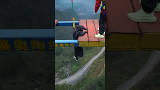 Bungee Jumping With Rope In Beautiful PlaceThe Faceless Monster Fell Down😂 bungee extreme [upl. by Ssew480]