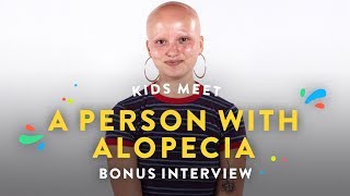 Kids Meet a Person with Alopecia Bonus Interview  Kids Meet  HiHo Kids [upl. by Nnylsia]