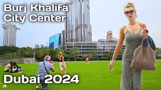 Dubai 🇦🇪 Burj Khalifa City Center  4K Walking Tour [upl. by Hisbe]