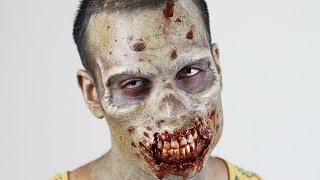 Walking Dead Inspired Zombie Makeup Application [upl. by Aniger293]