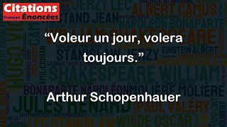 Voleur un jour volera toujours  Arthur Schopenhauer [upl. by Ebbarta]