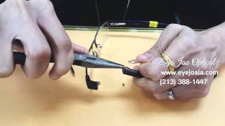 Spring hinge glasses repair How to fix  Eyejoa Optical [upl. by Hodosh]