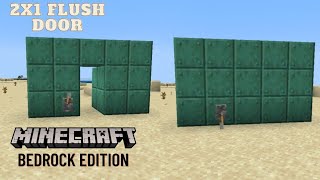 2x1 flush piston door Minecraft bedrock edition  item frame design and lever design [upl. by Adebayo]