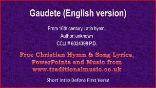 GaudeteEnglish version  Christmas Carols Lyrics amp Music [upl. by Siryt545]