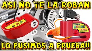 ALARMA CON BLOQUEO DE DISCO PARA MOTO  UNA INVERSION QUE TE DARA TRANQUILIDAD [upl. by Dranrev]