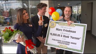 PCH Sweepstakes Winner Marc Friedman From Irvine CA Wins 5000 A Week Forever [upl. by Ardnekal]