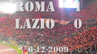 ROMA  LAZIO 10 DALLA TRIBUNA  COREOGRAFIA E GOAL LIVE CASSETTI  6122009 [upl. by Guadalupe]