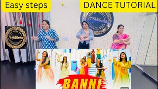 LEARN DANCE  EASY STEPS abhilashadancestudio learndance dancetutorial BANNI SONG [upl. by Eimia]