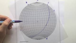 Fold Geometry  P29  Stereonet [upl. by Enna]