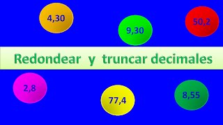 Redondeo y truncamiento de números decimales [upl. by Ecnahs]