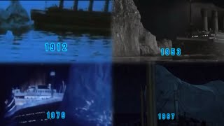 The Evolution of the Iceberg collisions in the Titanic movies 19122012 [upl. by Blithe]