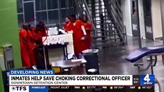 Inmates help save choking correctional officer [upl. by Nomannic388]