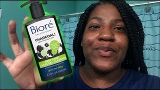 Bioré Deep Pore Charcoal Cleanser Review 1 WEEK RESULTS [upl. by Aric855]