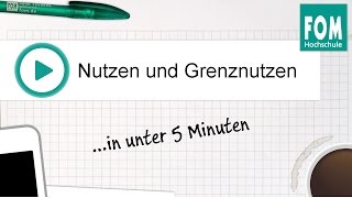 Nutzen und Grenznutzen  Video Based Learning [upl. by Ydnir]