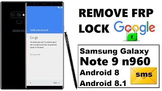 NOTE 9 Android 8 REMOVE GOOGLE ACCOUNT ON SAMSUNG GALAXY NOTE 9 ANDROID 81 WITHOUT A COMPUTER [upl. by Hephzipah]