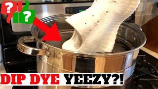 10 DIP DYE YEEZY TUTORIAL YEEZY BOOST 350 V2 TRIPLE WHITE [upl. by Khorma]