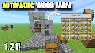 Minecraft 121 Ultimate Automatic Wood Farm Tutorial  Unlimited Wood Collectionminecraft [upl. by Hauser]