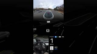 Unprotected Left Tesla FSDs Bold Move shortsvideo tesla [upl. by Wendel761]