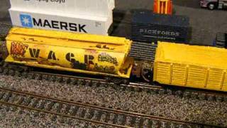 N scale Microtrains Uncouplers at work [upl. by Gregson]