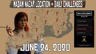 RDR2 Online  June 24 2020 Madam Nazar location and Daily Challenges [upl. by Tracee]