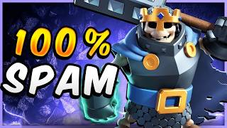 STEP 1 STUPIDLY SPAM STEP 2 YOU WIN — Clash Royale [upl. by Jahncke498]