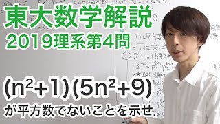 大学入試数学解説：東大2019年理系第4問【数学A 整数】 [upl. by Arreit]