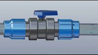 Supreme PVC ball valve with compression fittings outlets PN16 [upl. by O'Dell788]